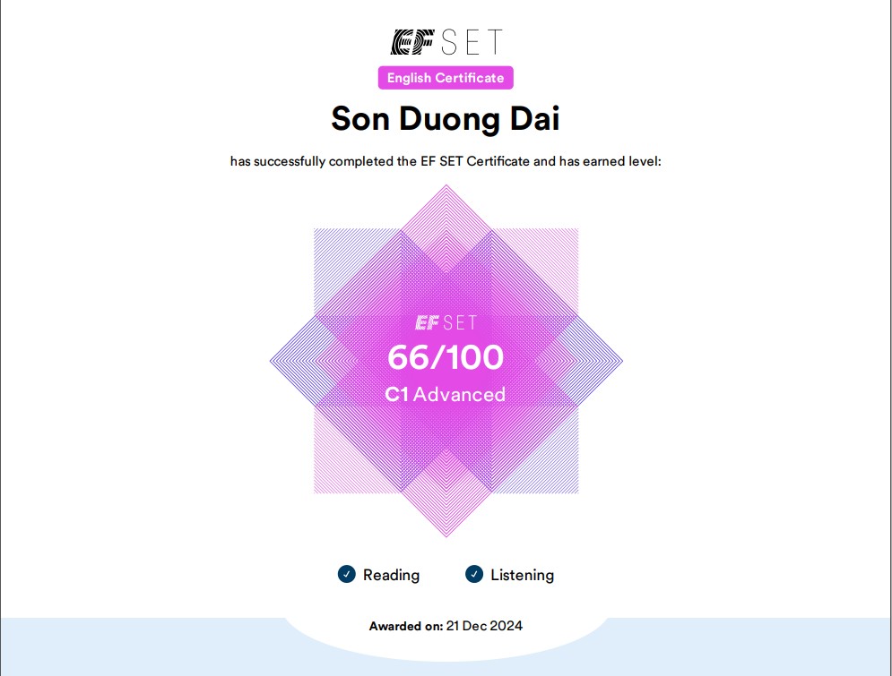EF SET English Certificate C1